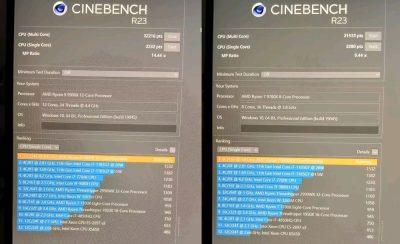 Процессор Ryzen 7 9700X протестировали в Cinebench R23, он оказался на 10% быстрее чипа Ryzen 7 7700X